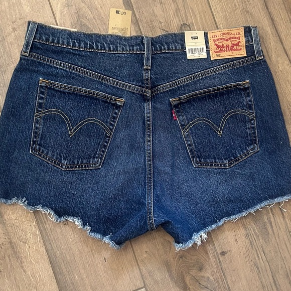 Levi's Women's Dark Blue Jean Shorts - Picture 8 of 8